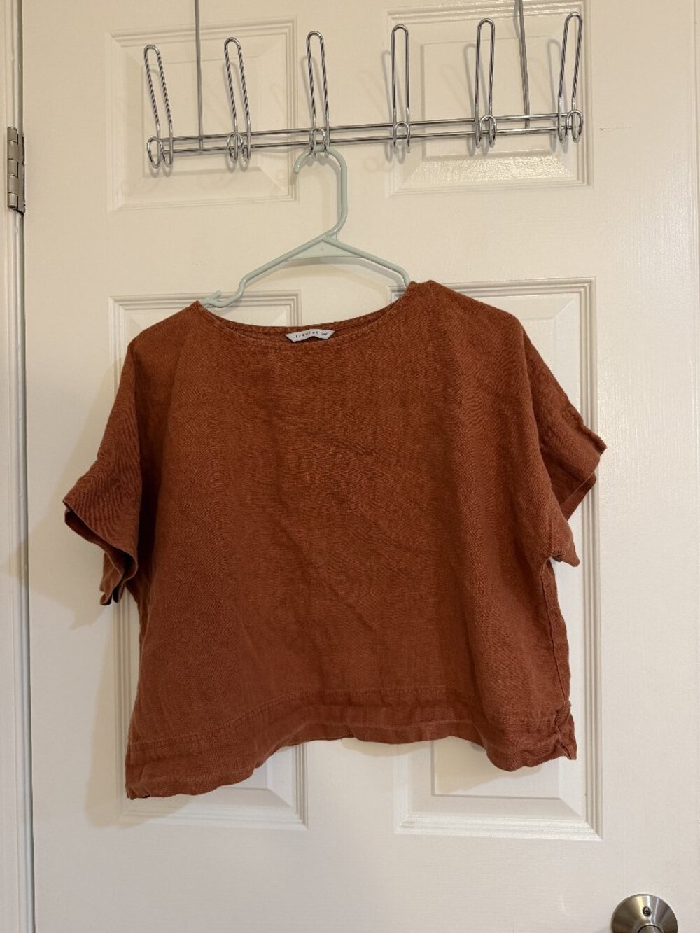 Linenfox Women's 'Terracotta' Oversized Linen Top